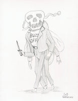 “SKELE-FLY-DER” - PENCIL SKETCH